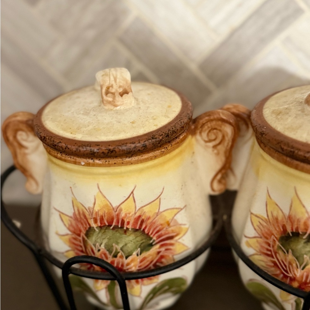 Sunflower Ceramic Canister Set - Picture 2 of 8